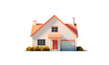 Fototapeta Przestrzenne - house with a roof HD transparent background PNG Stock Photographic Image