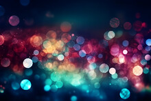 Abstract Background With Colorful Circular Bokeh Lights