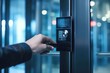 © Nataliia - smart lock in luxury hotel Generative AI