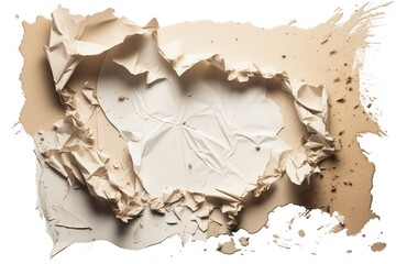 Poster - paper ripped isolated on white background. Generated by AI