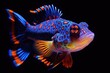 The Mandarin fish, one of the most colorful saltwater fish AI generative