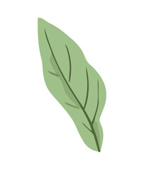 Sticker - green leaf symbolize nature growth and freshness