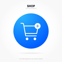 Poster - 3d click here web buttons. Set of action button, hand cursor and arrow pointing click link buttons. Add to cart, shop now buttons. Online shopping icons for UI UX website, mobile app.