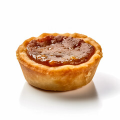 Wall Mural - 
Delicious Butter Tarts isolated on white background, generative AI

