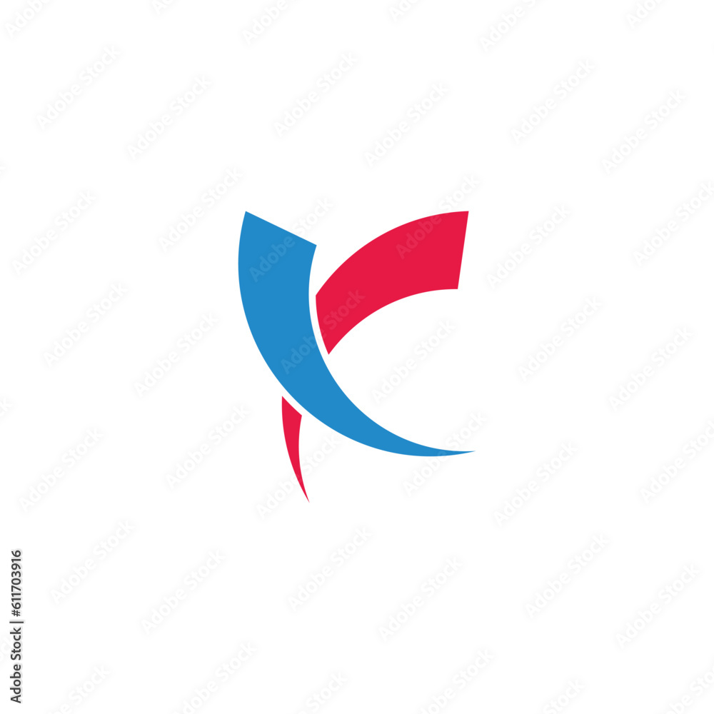 letter yk swoosh colorful logo vector Stock Vector | Adobe Stock