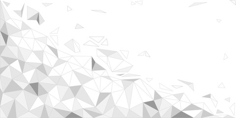 Aufkleber - abstract light gray polygonal background with lines and dots on a transparent background. global net