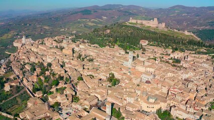 Wall Mural - aerial view of the town of assisi umbria