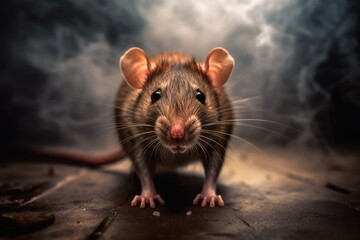 Little brown rat. Pest control. Generative AI