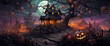 Special Halloween banner poster design for halloween festival and cover photo