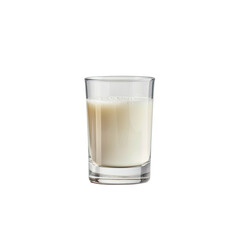 ai generated fresh milk in the glass on transparent