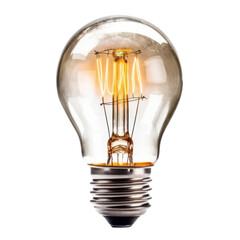 light bulb isolated on transparent background cutout