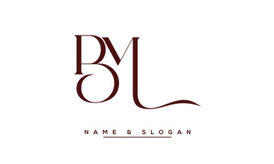 Poster - BM,  MB,  B,  M   Abstract  Letters  Logo  Monogram