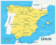 Spain map - highly detailed vector illustration