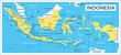 Indonesia map - highly detailed vector illustration