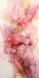 Beaux-arts aquarelles roses et or dans le style des réseaux fluides, blanc et marron avec émotivité romantique et arrière-plan fumé, veronika pinke, couleurs claires, complexes et ludiques