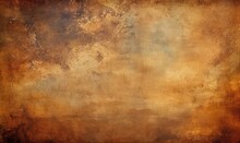 Old Brown Background With Distressed Vintage Grunge Texture In Dark Earthy Chocolate, Generative AI