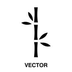 Aufkleber - bamboo vector thin line icon illustration on white background..eps