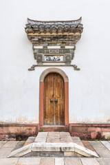 Poster - Close-up of the gate of traditional Chinese folk architecture