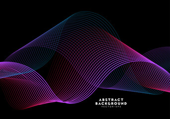 Wall Mural - curve line  radiowave communication radio 1980s theme technologybackground for advertisement website template website template,cover landingpage label design vector eps.