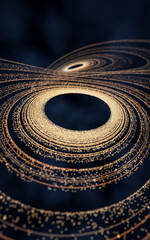 Poster - Flowing digital lines background, 3d rendering.