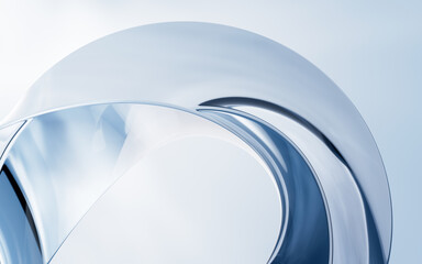 Wall Mural - Abstract twist curve geometry, 3d rendering.