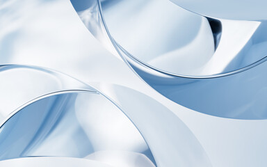 Poster - Abstract twist curve geometry, 3d rendering.