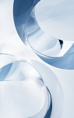 Poster - Abstract twist curve geometry, 3d rendering.