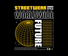 Aesthetic streetwear apparel t shirt design, vector graphic, typographic poster or tshirts street wear and Urban style