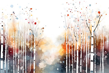 Wall Mural - forest background