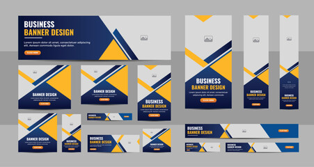 Wall Mural - creative web banner layout set, business banner web template bundle design, social media cover ads b
