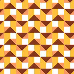 three dimensional geometrical shape seamless pattern