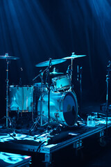 drums on stage for living concert.