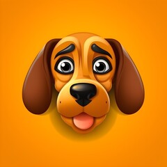 Wall Mural - Cartoon 3d funny dog illustration, ai generated