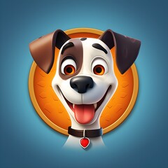 Wall Mural - Cartoon 3d funny dog illustration, ai generated