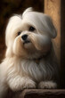 Generative AI illustration studio portrait style image of pedigree pet dog breed