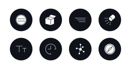 Poster - symbol for mobile filled icons set. filled icons such as pause, open box, side menu, lightining, lowercase, hour, connectivity, navigator vector.