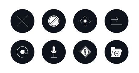 Poster - symbol for mobile filled icons set. filled icons such as close, forbbiden, enlarge, forward, at, mic, exclamation button, remove vector.