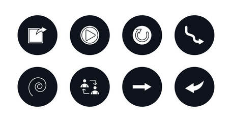 Poster - symbol for mobile filled icons set. filled icons such as export arrow, play video button, restart, c