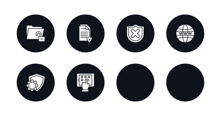Poster - symbol for mobile filled icons set. filled icons such as encrypted, data unclocked, data protection,