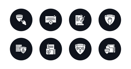 Poster - symbol for mobile filled icons set. filled icons such as finger, delete, rectification, rights, data processing, document, communications, portfolio vector.