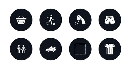 Poster - symbol for mobile filled icons set. filled icons such as shopping basket, soccer player, soccer goal