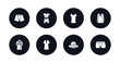 © IconArt - symbol for mobile filled icons set. filled icons such as boxers, pyjamas, tanktop, cardigan, trench coat, kaftan, bowler, underpants vector.