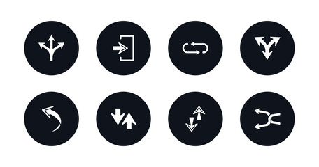 Poster - symbol for mobile filled icons set. filled icons such as multiply, enter left, loop arrows, split triangle, curved arrow, sort, up and down arrows, shuffle arrows vector.