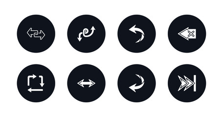 Poster - symbol for mobile filled icons set. filled icons such as transfer, double arrow, left curve arrow, b