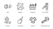 hygiene outline icons set. thin line icons such as lens, bubbles, hygiene kit, nail clippers, sanitary, l aspirator, parasite, appointment book vector.