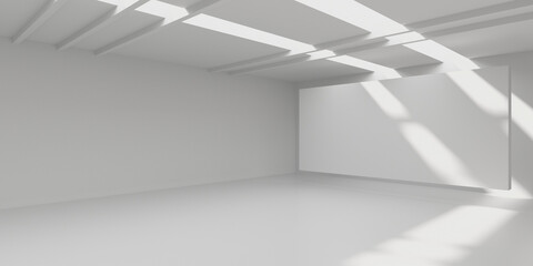 White Abstract Modern Architecture Interior Background