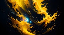Yellow Fractal Background