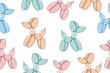 © OLiAN_ART - Classic balloon dog. Vector seamless pattern of cute cartoon bubble animal in color. Design element for logo, card, t-shirt print, invitation, accessories. Vector illustration