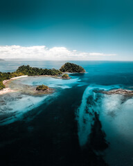 Beautiful drone photo of Coiba islands in Panama