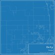 © Rezona - Blueprint US city map of Katy, Texas.